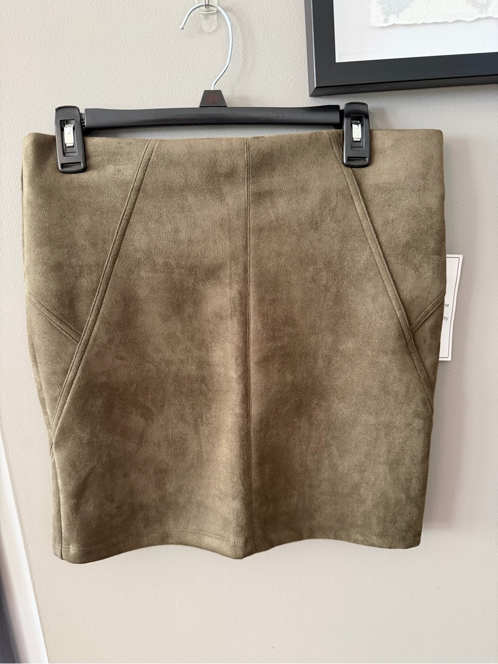 NWT. Have L.A. Olive Suede Mini Skirt. Large